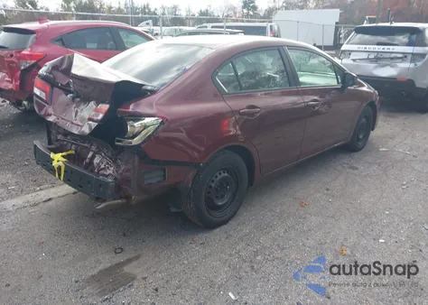 2013 Honda Civic Lx z USA, uszkodzony, nr VIN 2HGFB2F58DH582435